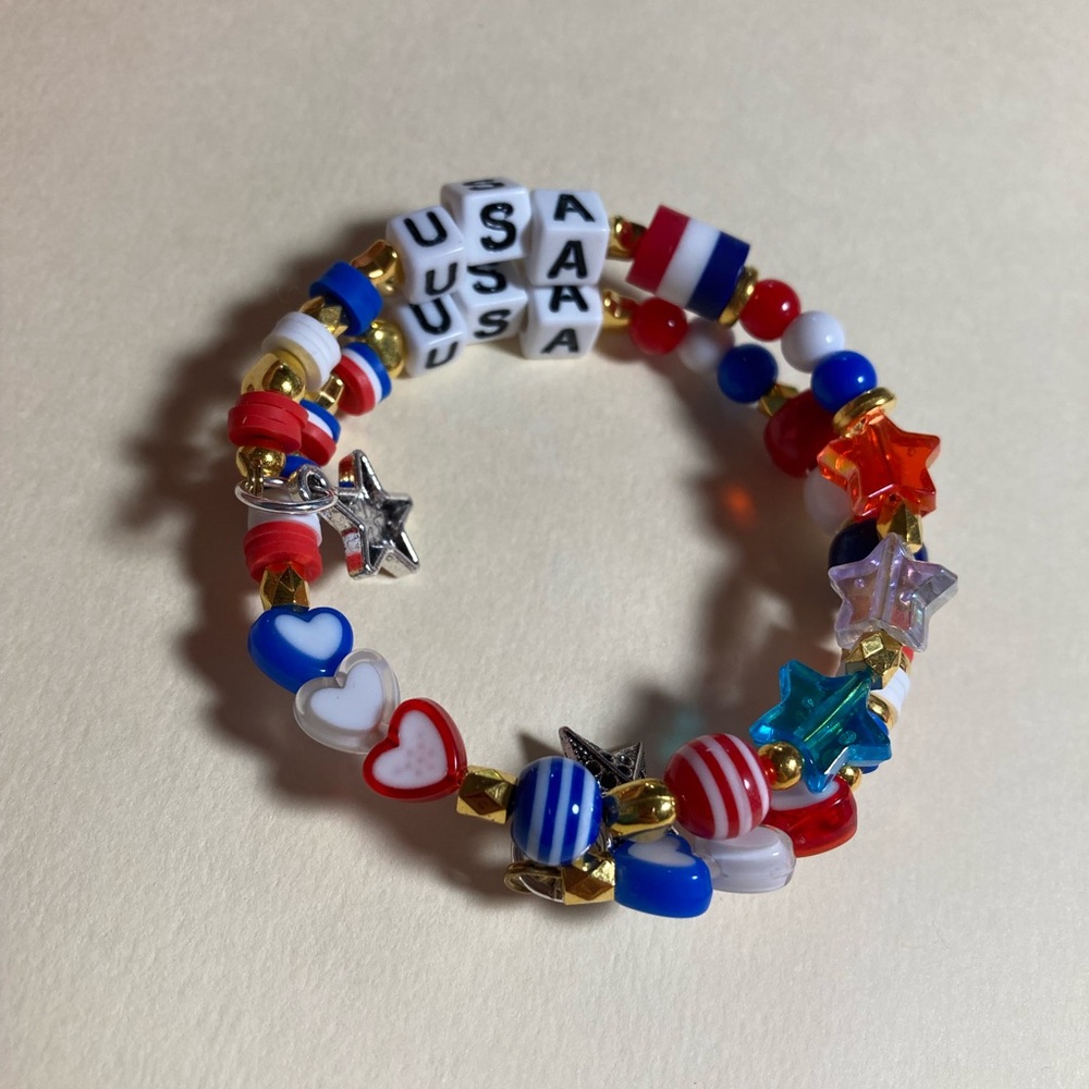 Patriotic Beaded Bracelet